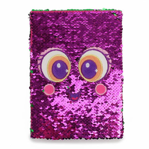 STATIONARY NEONATE SEQUINS PURPLE NOTEBOOK SS18